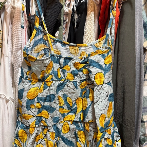 🍋 Mine Yellow and Blue Peplum Camisole Top - Picture 3 of 5